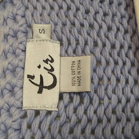 Periwinkle 3D Daisy 100% Cotton Knit Cardigan Sweater - Picture 15 of 16